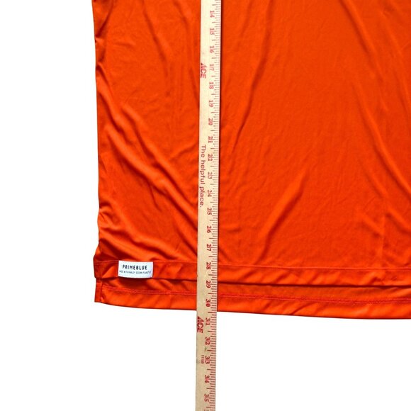 Adidas Men's Tennis Polo Shirt L Orange Jersey Primeblue Collared Short Sleeve - Picture 8 of 8
